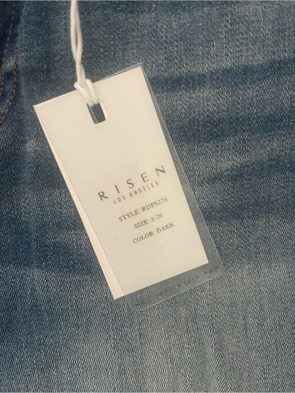 Risen V Dipped Wide Leg Dark wash jeans. NWT size 3/26 - Picture 7 of 9